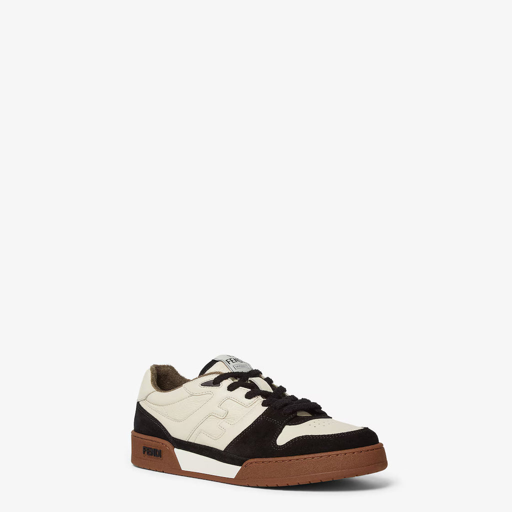 Match Low Top Sneakers – Cream & Brown
