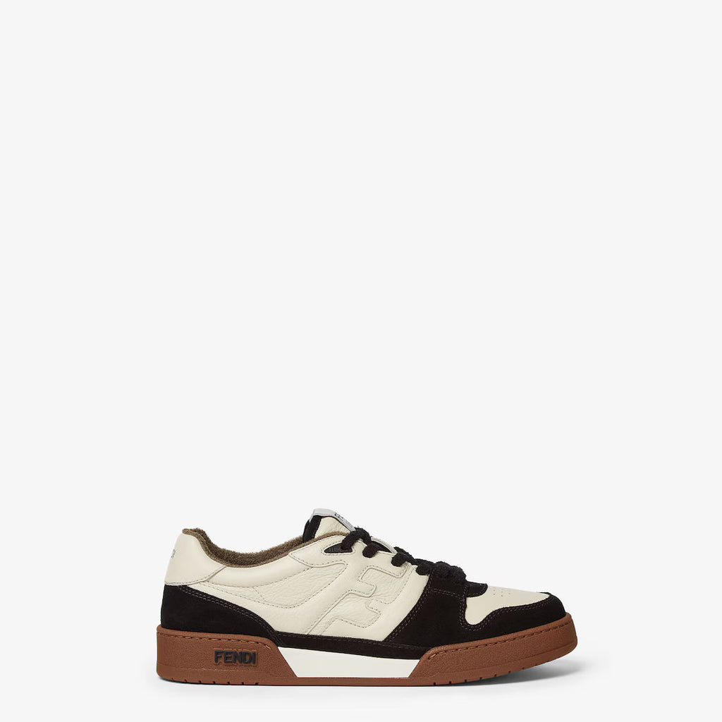 Match Low Top Sneakers – Cream & Brown