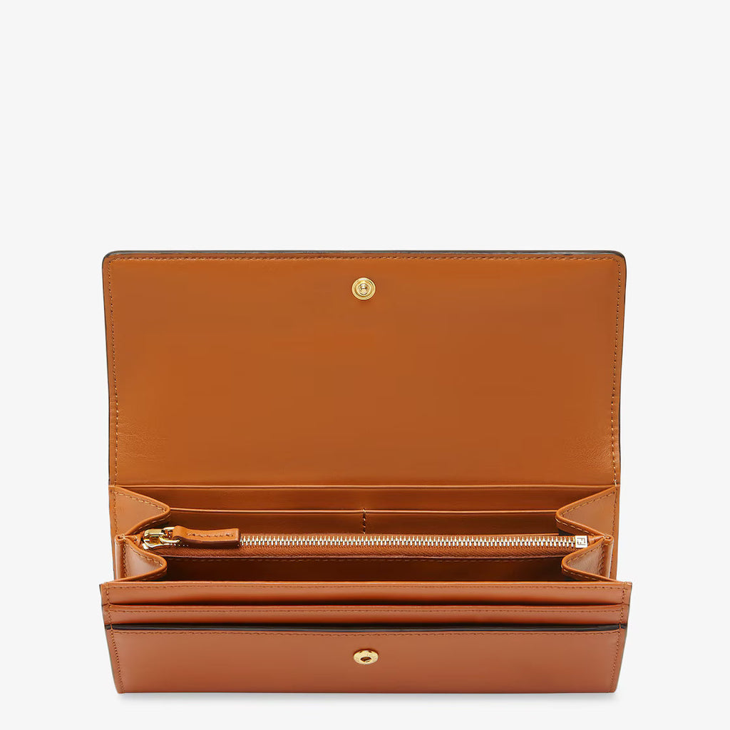 Roma Continental Leather Wallet – Brown
