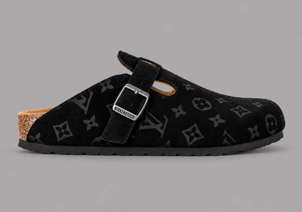 Limited Edition Black Monogram Clogs with Signature Buckle