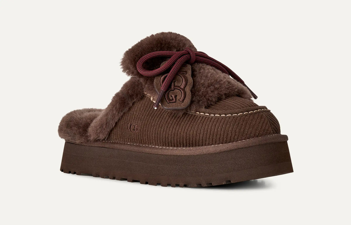 Disquette Heritage Platform Slippers – Dark Brown