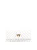 Love Birds Quilted Leather Wallet – White