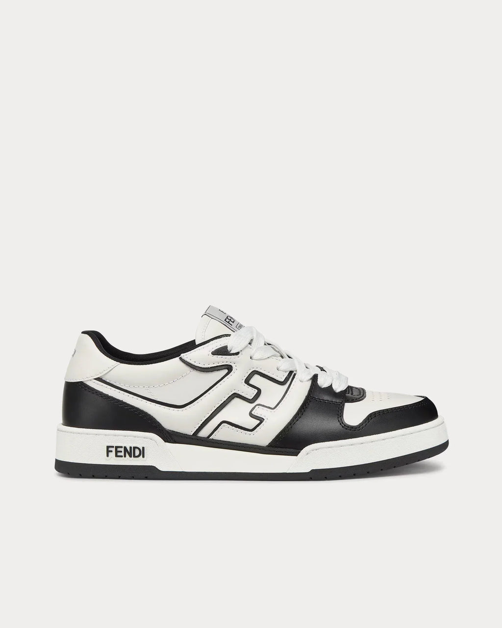 Match Leather Low Top Sneakers – Black & White